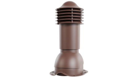 Труба вентиляционная Viotto, для металлочерепицы, d-110мм, h-550мм, утепленная, коричневый шоколад (RAL 8017)