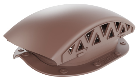 Вентилятор подкровельный Viotto для металлочерепицы, коричневый шоколад (RAL 8017). Черепаха